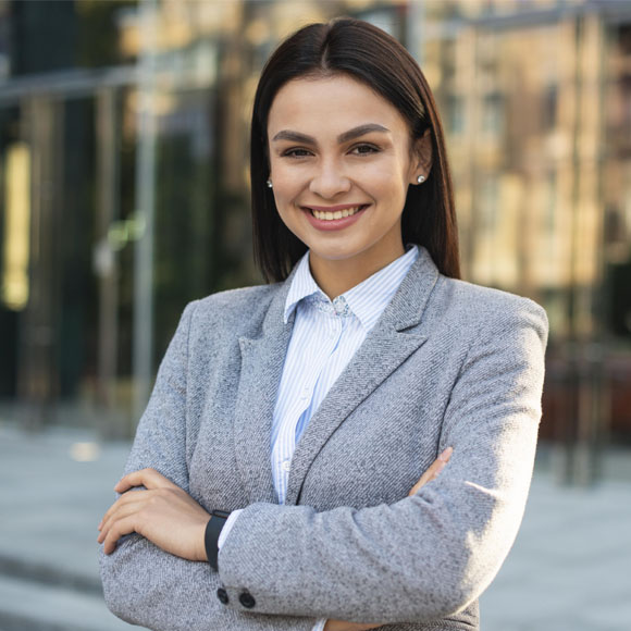 Confident student ready to develop their career